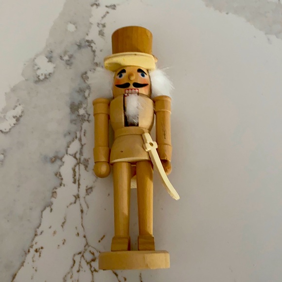 Hobby Lobby Holiday Nwt Natural Wood Nutcracker Figurine Poshmark